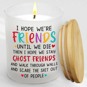 Best Friends Candle Funny Ghost Friends Gifts Lavender Vanilla 10oz Candle Cup