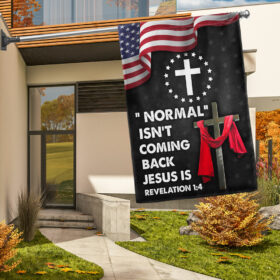 Jesus Cross American Flag Normal Isn't Coming Back Jesus Is Flag MLN1250F