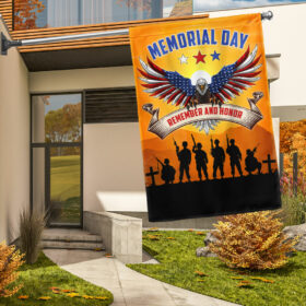 US Veterans Eagle Memorial Day Remember and Honor Flag MLN1286F