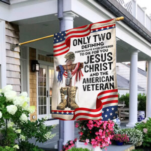 Only Jesus Christ and American Veteran Can Die For You, US Veteran Flag TPT743F