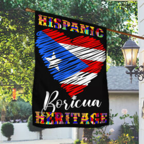 Hispanic Heritage Boricua Puerto Rico Flag TQN1113F