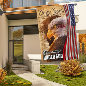 We The People, One Nation Under God, American Eagle Jesus Flag TPT845F