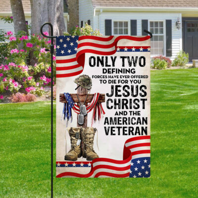 Only Jesus Christ and American Veteran Can Die For You, US Veteran Flag TPT743F