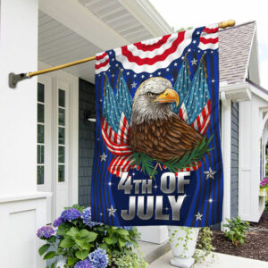 Patriot Eagle Independence Day Happy Fourth of July Flag MLN1424F