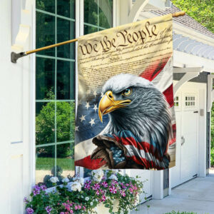 We The People. Patriotic American Eagle Flag TPT780F