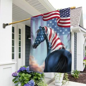 Patriotic Horse 4th Of July Independence Day American Flag TQN1260F