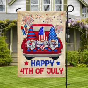 Patriotic Gnomes 4th Of July Independence Day Flag TQN1182F