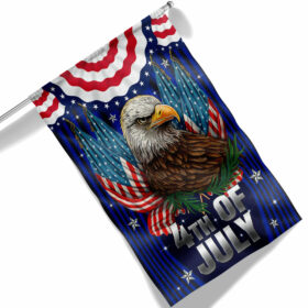 Patriot Eagle Independence Day Happy Fourth of July Flag MLN1424F