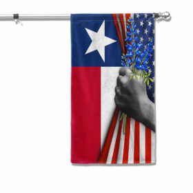 Texas Bluebonnet Flowers American Flag MLN1314F
