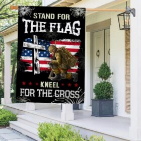 God Veteran Stand For The Flag Kneel For The Cross Flag MLN1513F