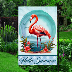 Flamingo Hello Summer Flag TQN1360F