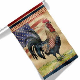 Patriotic Rooster 4th of July Flag TQN1294F