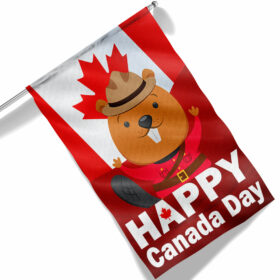 Happy Canada Day Beaver Flag MLN1490F