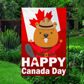 Happy Canada Day Beaver Flag MLN1490F