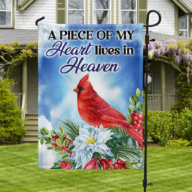 Cardinal A Piece Of My Heart Lives In Heaven Flag MLN1525F
