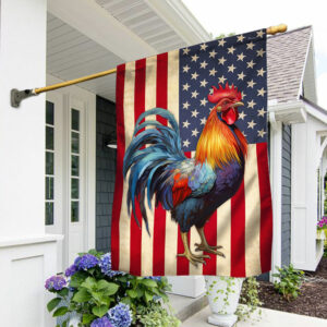 Patriotic Rooster American Flag TQN1389F