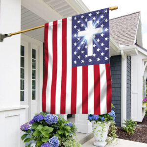 Christian Cross American One Nation Under God Flag TPT679F