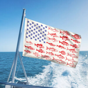 Fish Sea Shells American Grommet Flag MLN416GF
