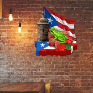 Coqui Frog Puerto Rico Hanging Metal Sign TPT1041MS