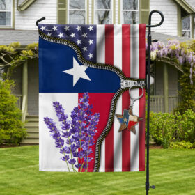 Texas Bluebonnet Zip American Flag MLN1589F