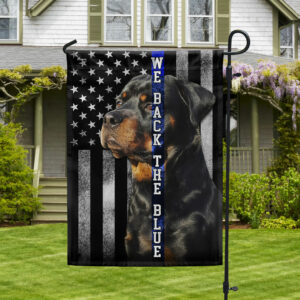 Rottweiler  We Back the Blue Thin Blue Line Flag MLN1564Fv2