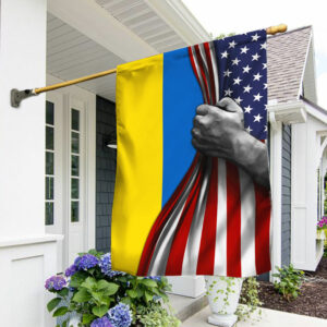Ukrainian American Friendship American Flag TRL1941Fn