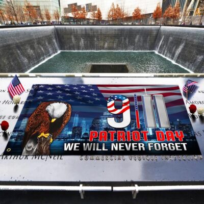 911 Patriot Day Never forget Grommet Flag TQN1420GF