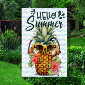Hello Summer Pineapple Flag TQN1412F