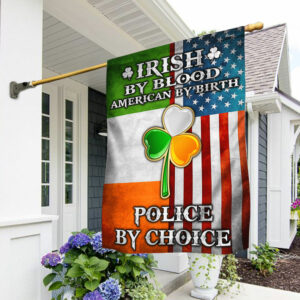 American Irish Police Flag Irish By Blood American By Birth Police By Choice Flag QTR559F