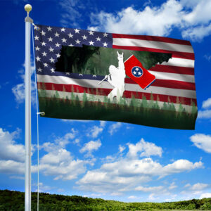Bigfoot Sasquatch Tennessee American Flag TPT1117GF