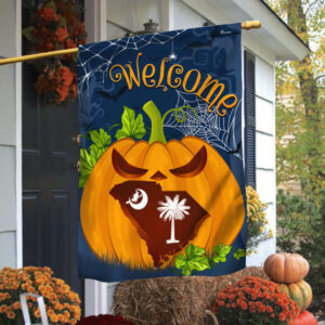 Welcome South Carolina Pumpkins Halloween Flag TPT1144F