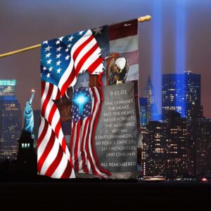 911 Patriot Day, September 11 Never Forget American Jesus Flag TPT1101F