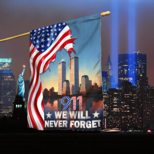 911 Patriot Day, September 11 Never Forget American Jesus Flag TPT1076F