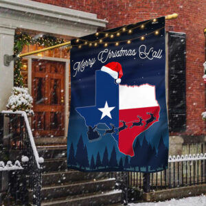 Texas Merry Christmas Y'all Flag TQN1778F