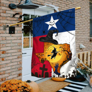 Texas Halloween Flag Halloween Witches Pumpkin Texas Flag MLN1863F