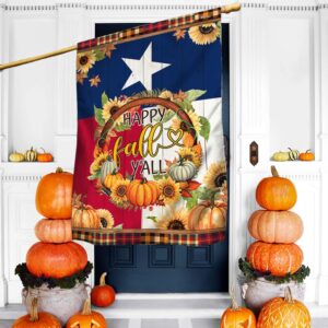 Texas Fall, Happy Fall Y'all Pumpkins Texas Flag TPT1079F