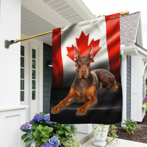 Red Doberman Pinscher Canadian Flag Dog Lover TQN1791F