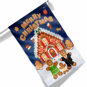 Gingerbread Merry Christmas Flag TQN1856F