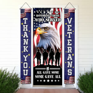 Thank You Veterans, Honoring Those Who Served, Veterans Day, American Eagle Door Cover & Banners TPT1266CB