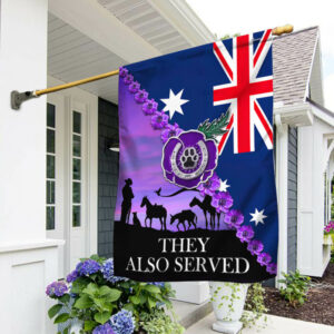 Memorial Day They Also Served, Purple Poppy Australian Flag TPT1256F