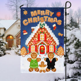 Gingerbread Merry Christmas Flag TQN1856F