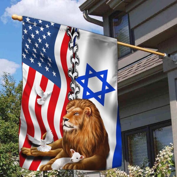 Jewish Israel, Lion Of Judah Israel American Flag  MLN1984F