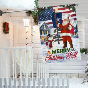 Santa Claus Merry Christmas Texas Flag TPT1305Fv3