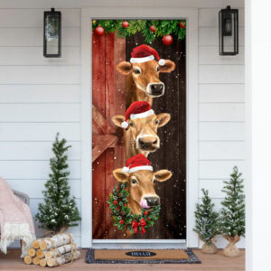 Cow Cattle Christmas Door Cover MLN1992D