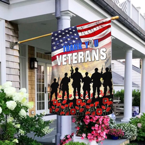 Memorial Day Veterans Day, Thank You Veterans Flag TPT1285F