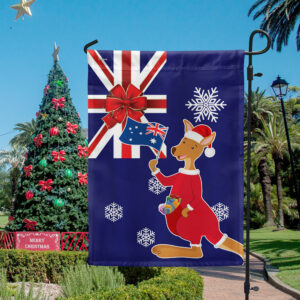 Australia Christmas Kangaroo Claus Merry Christmas Flag  MLN1994F