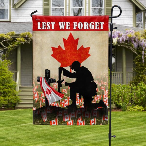 Remembrance Day Canadian Veteran Lest We Forget Flag MLN2011Fv1