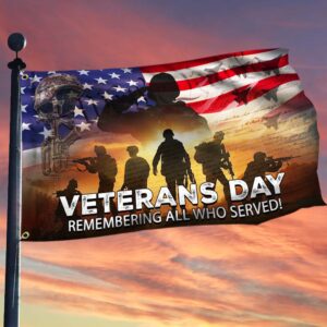 Veterans Day Remembering All Who Served, Veteran Flag TPT751GF