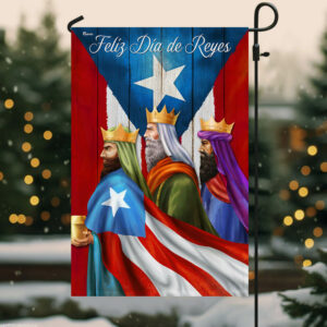 Three Kings Puerto Rico Feliz Día de Reyes Flag MLN2046F