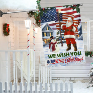 Santa Claus, We Wish You Ameri Christmas, American Flag TPT1305F